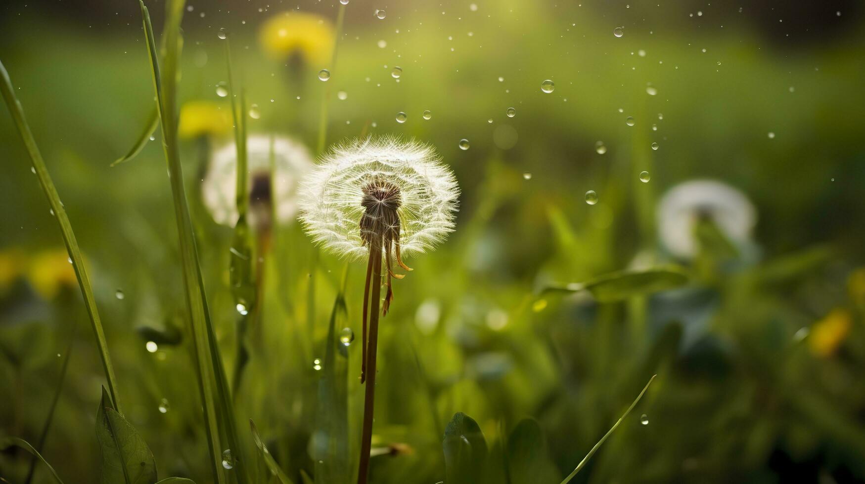 ai generiert das Grün Frühling Morgen. generativ ai foto