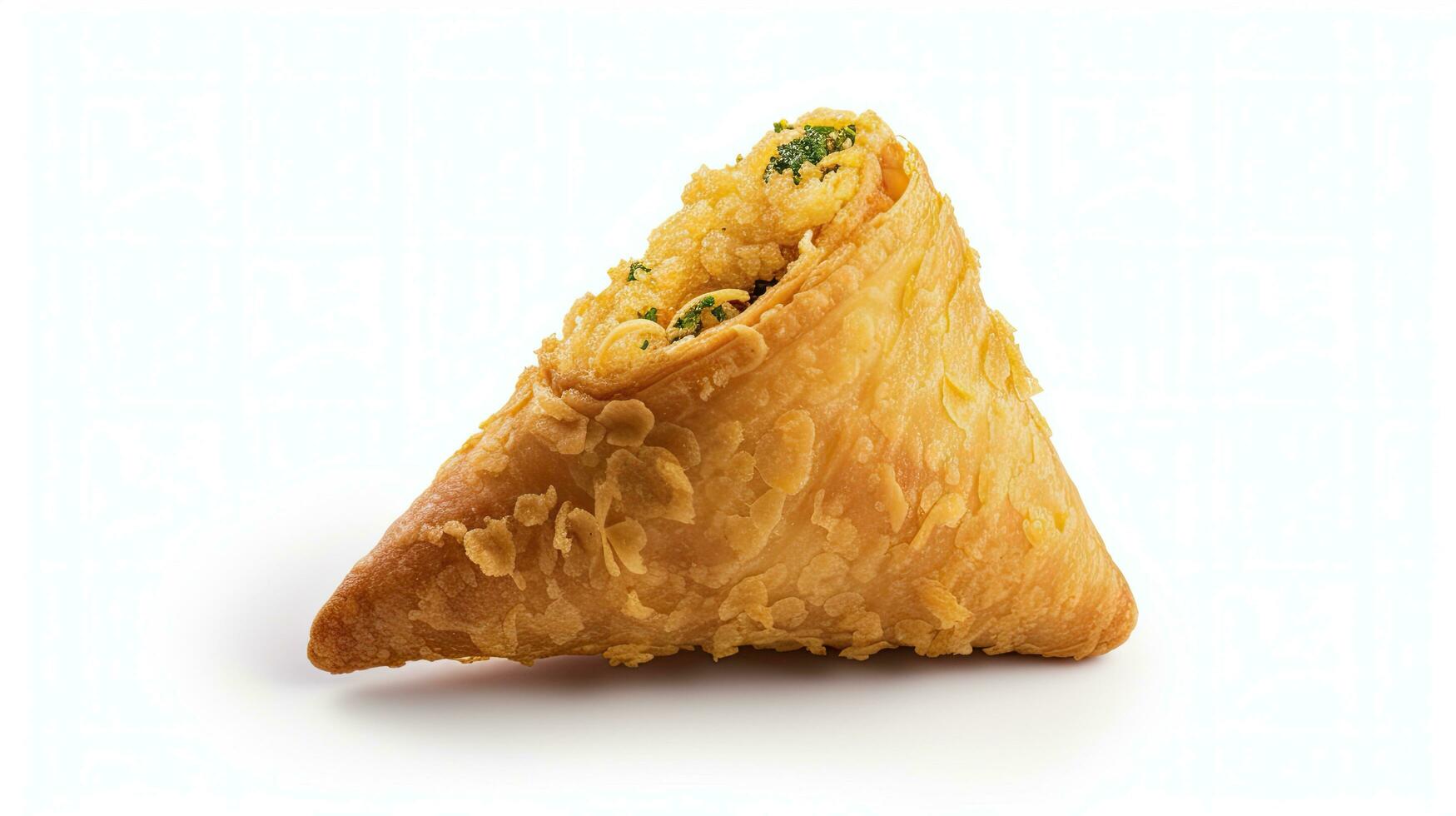 ai generiert lecker Samosa isoliert auf Weiß Hintergrund. ai generiert. foto