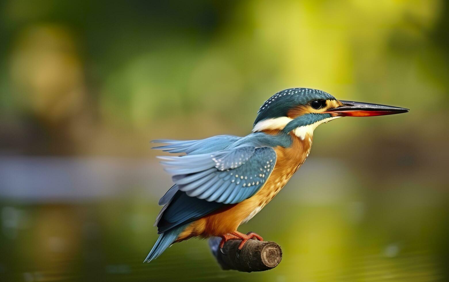 ai generiert das verbreitet Eisvogel Feuchtgebiete Vogel farbig Gefieder von anders Vögel. generativ ai foto