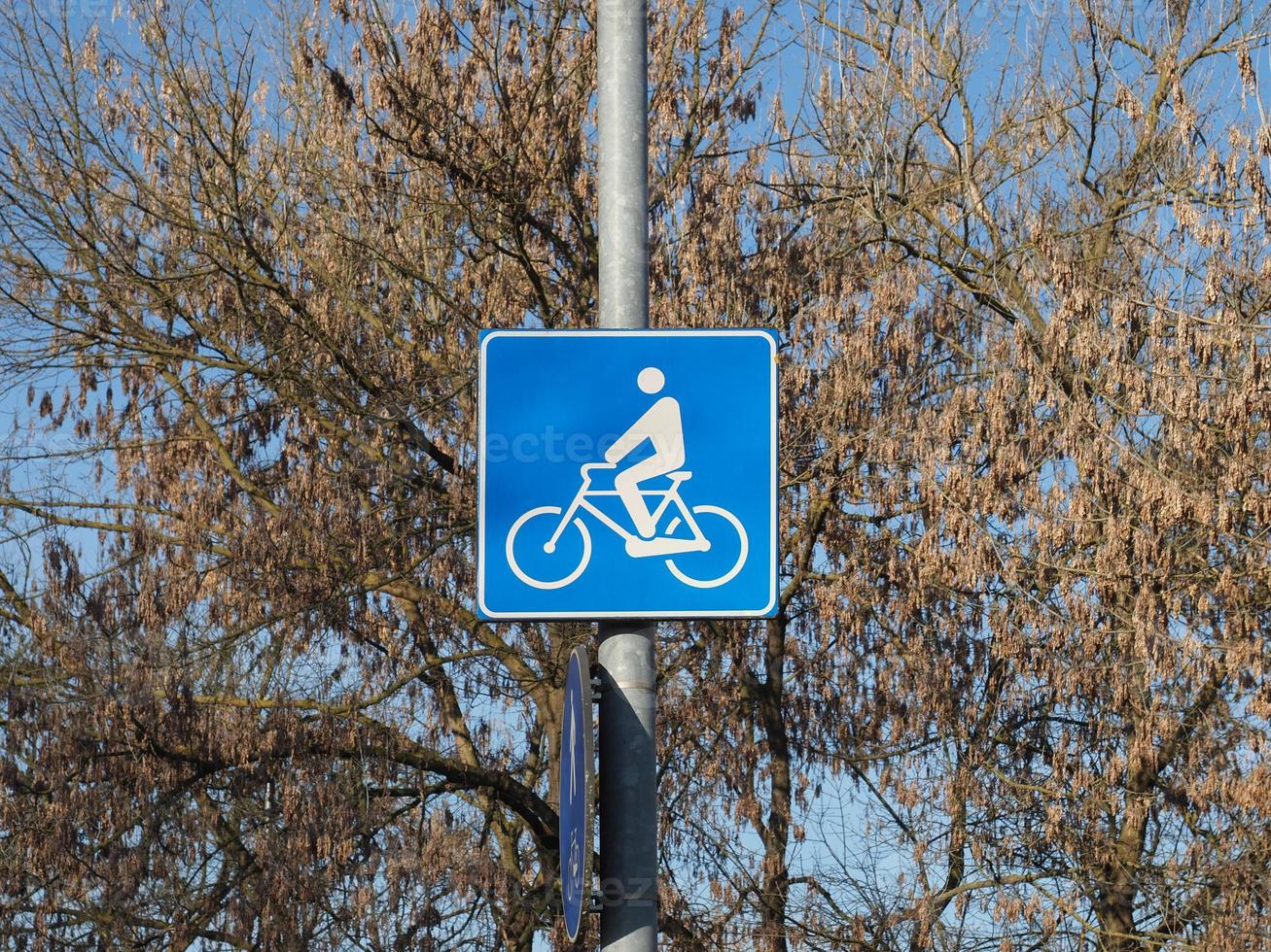 Radwegschild foto