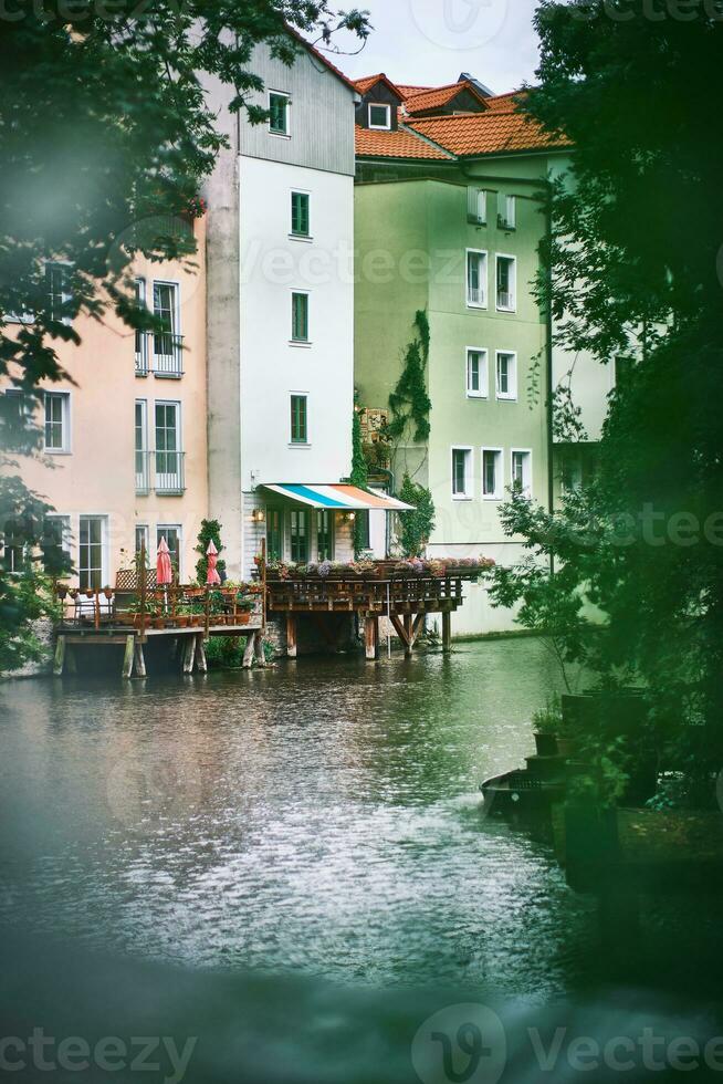 Fluss gera im das Stadt von Erfurt im Deutschland foto