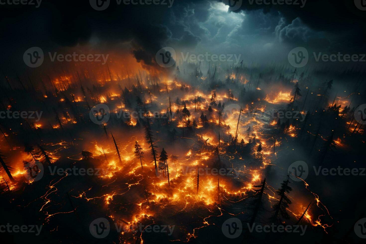 ai generiert ein explosiv Moment gefangen wie Lava und Wasser kollidieren foto