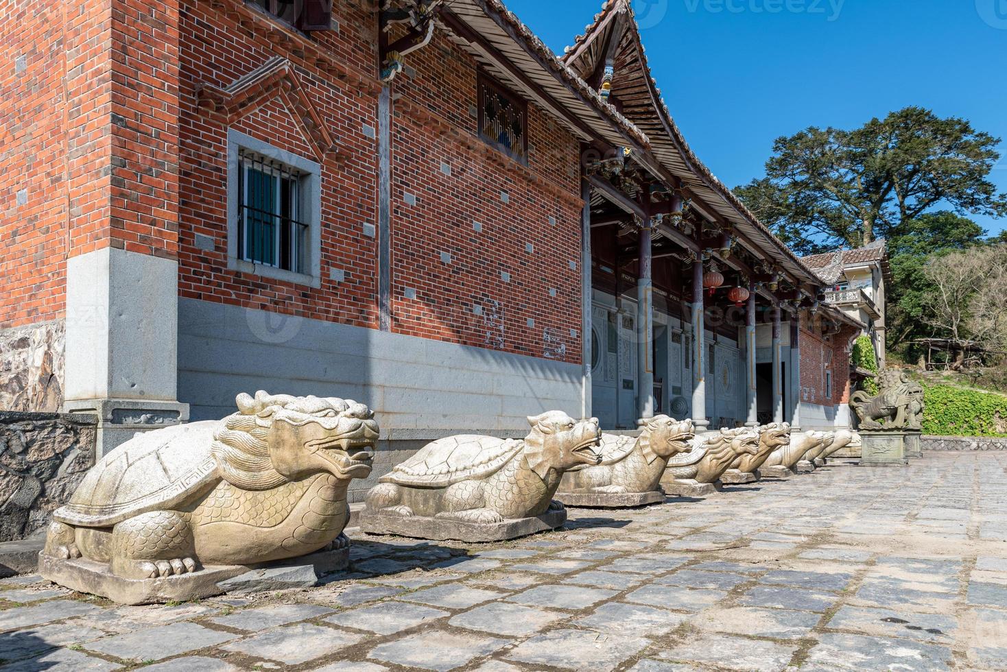 das Gesamtbild der chinesischen traditionellen buddhistischen Tempel foto