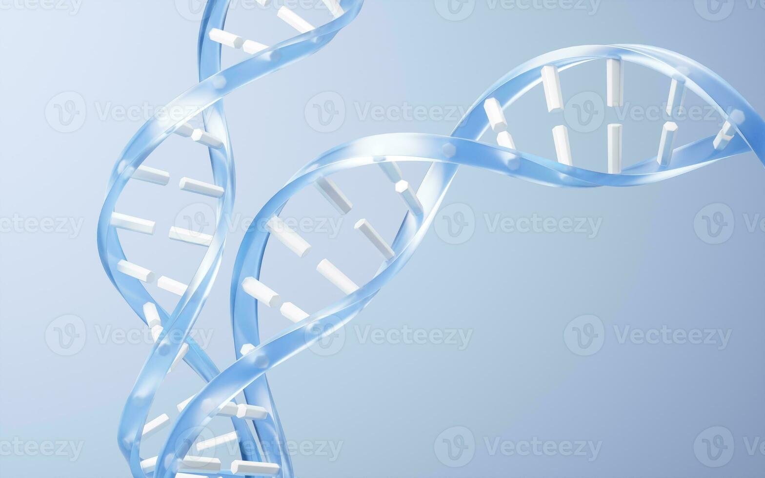 DNA mit biologisch Konzept, 3d Wiedergabe. foto