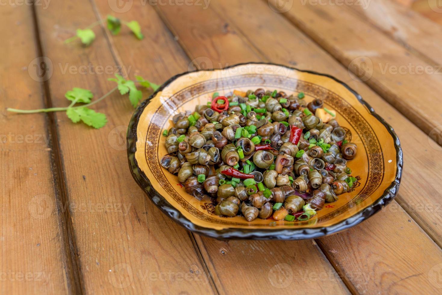 traditionelle leckere chinesische frittierte gerichte foto