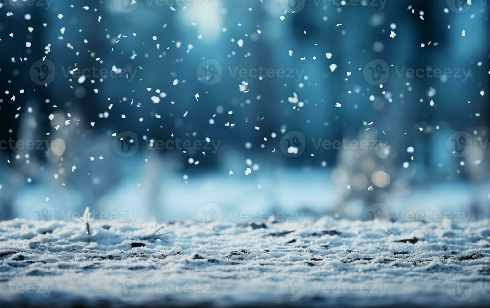 ai generiert schön Schnee Hintergrund zum Winter Weihnachten Schöne Grüße Banner foto