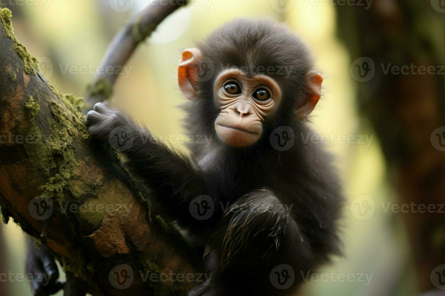 ai generiert süß wenig Baby Ziege im das Feld ai generiert foto