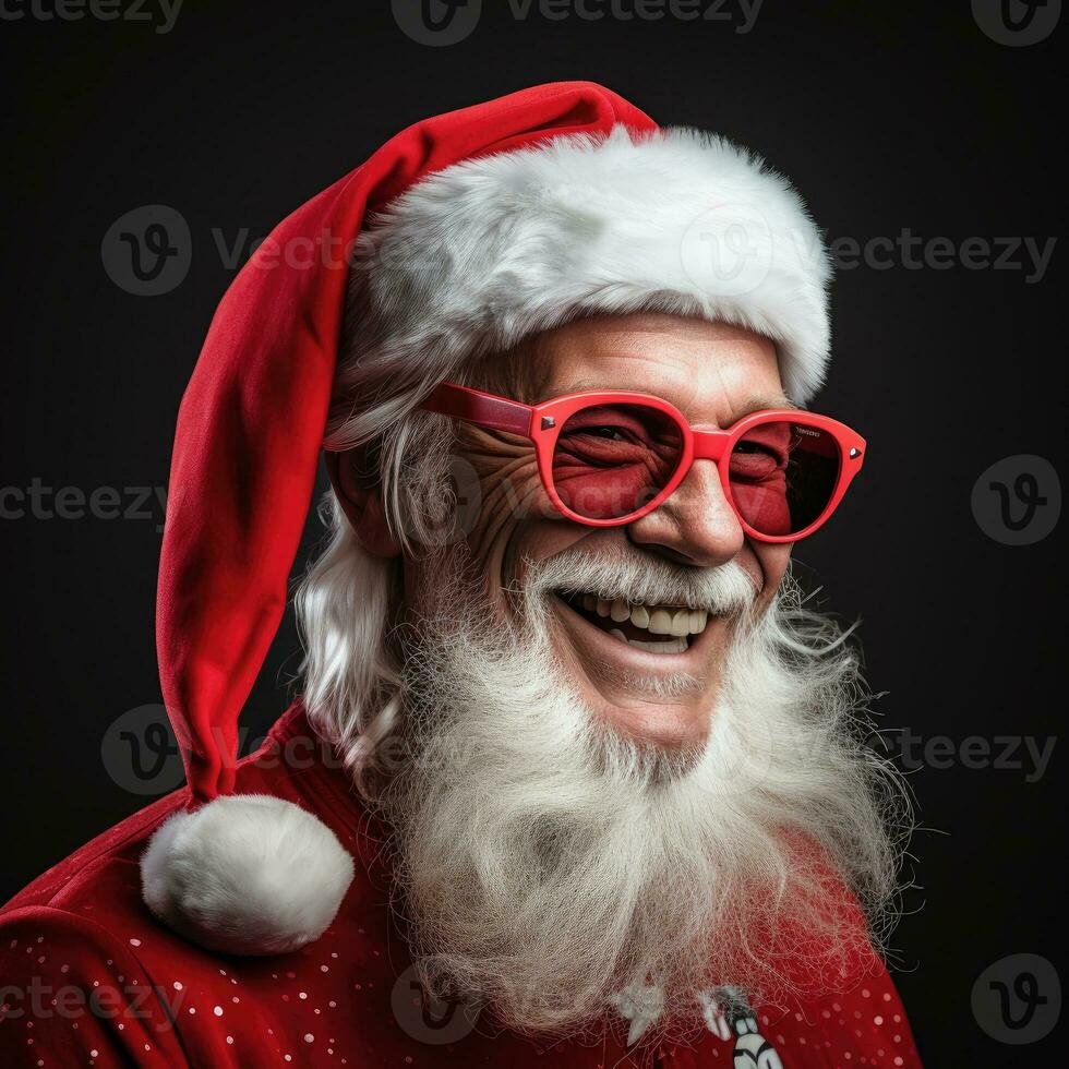 ai generiert Studio Porträt von Santa claus foto