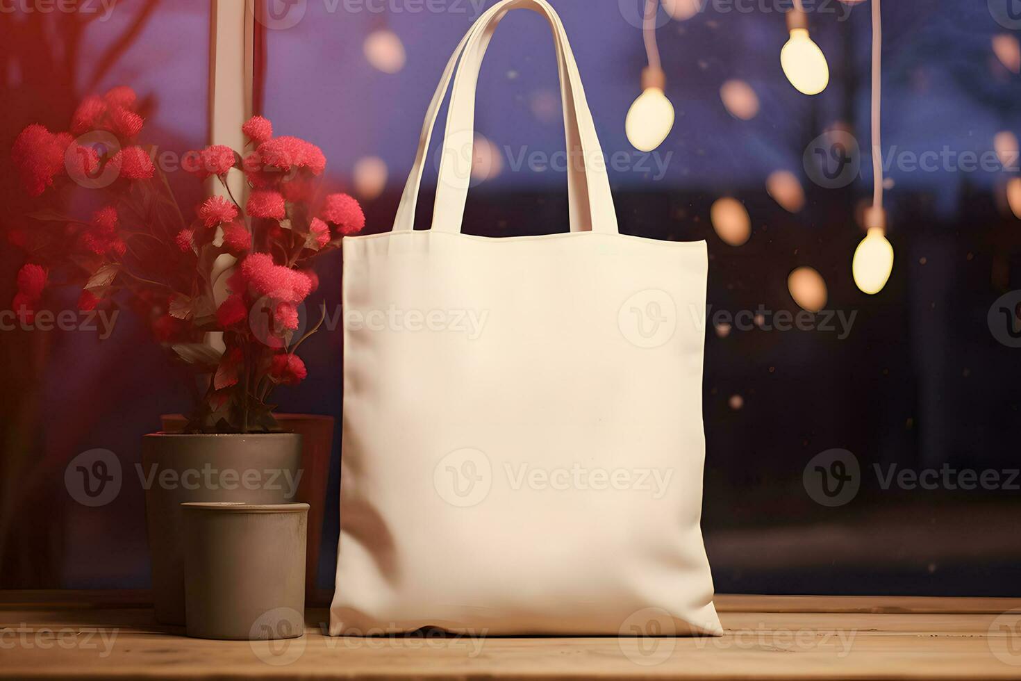 ai generiert Valentinstag Tasche Tasche Produkt Attrappe, Lehrmodell, Simulation, Valentinstag Tag Weiß Tasche Tasche Attrappe, Lehrmodell, Simulation foto