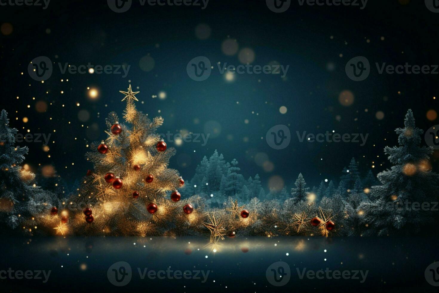 ai generiert feierlich Neu Jahr und Weihnachten Hintergrund mischen festlich Elemente zum froh Ambiente ai generiert foto
