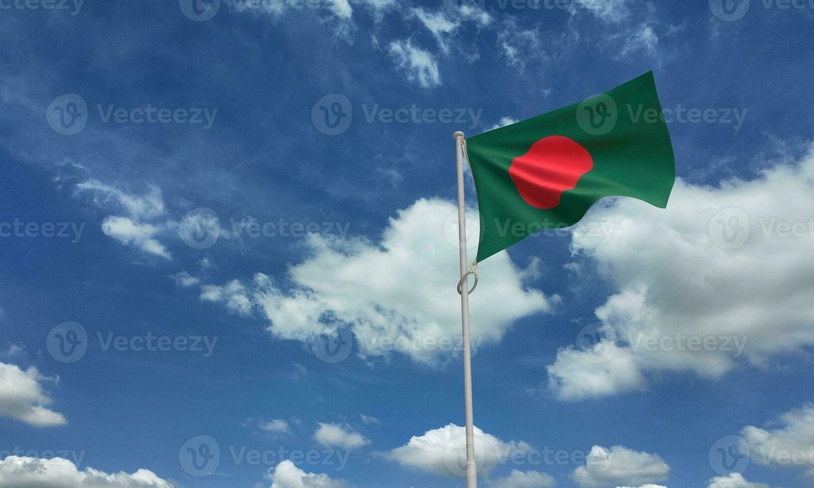 Bangladesch Flagge Land National politisch Regierung Blau Himmel wolkig Hintergrund Hintergrund Kopieren Raum Konflikt Krieg Wirtschaft Partnerschaft Freundschaft Geschäft Wirtschaft Diplomatie International Wettbewerb foto