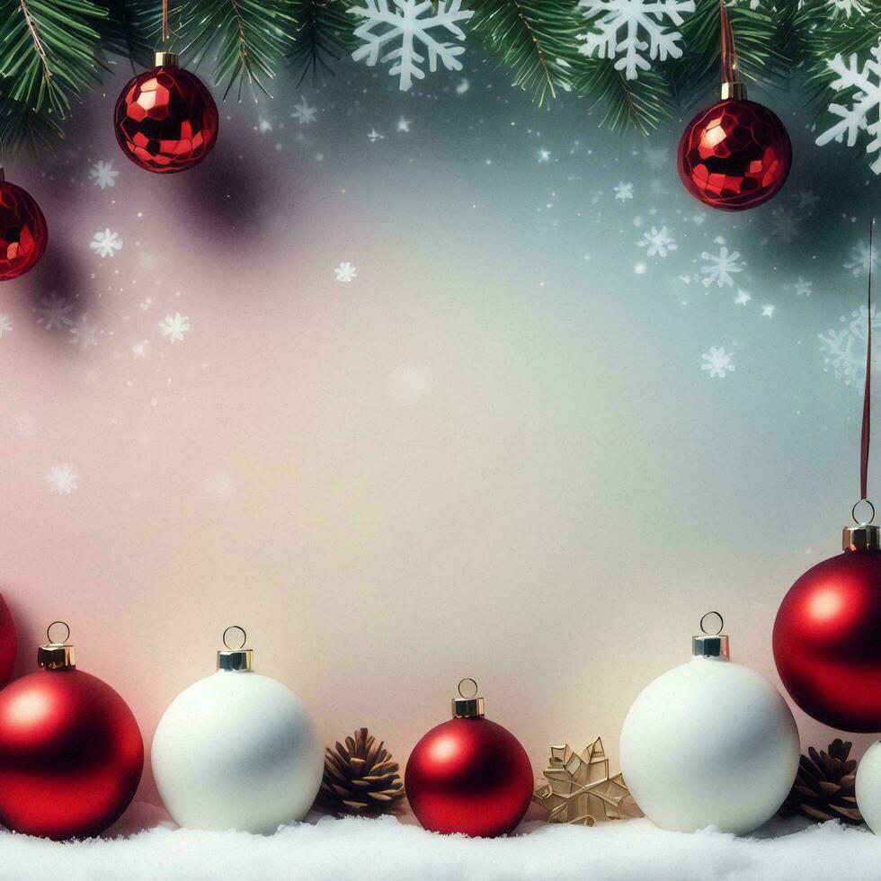 ai generiert Weihnachten oder Neu Jahr Banner Hintergrund foto