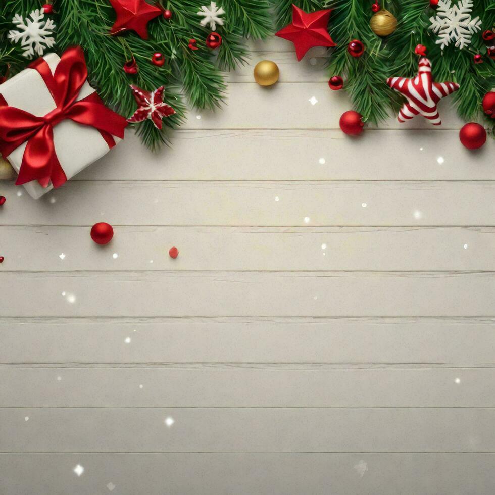 ai generiert Weihnachten oder Neu Jahr Banner Hintergrund foto