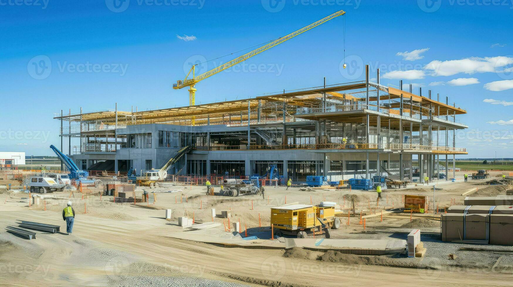 ai generiert Reise Gebäude Flughafen Hintergrund foto