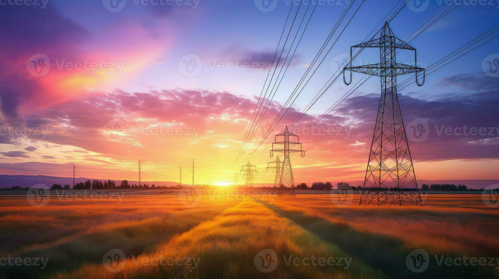 ai generiert Leistung elektrisch Energie Hintergrund foto