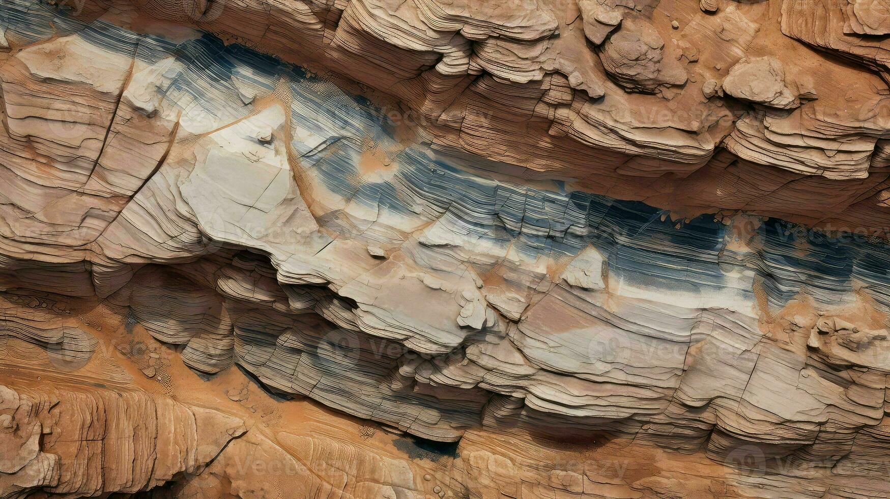 ai generiert Felsen Sandstein Klippen Landschaft foto