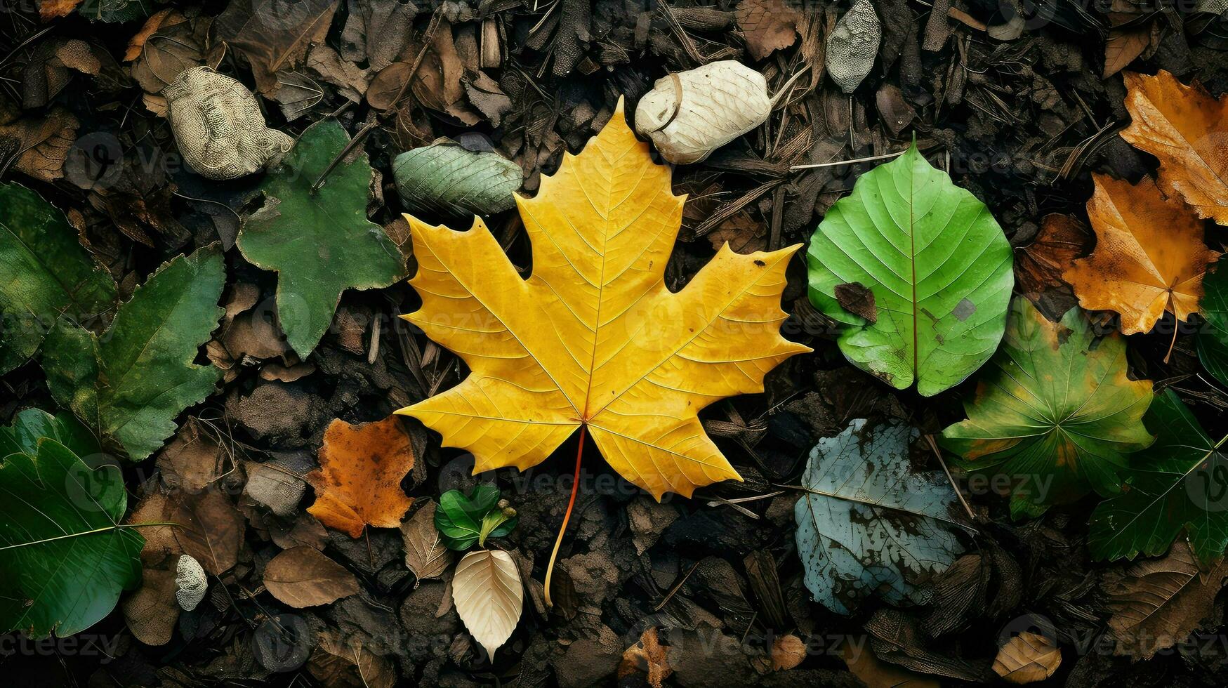 ai generiert Natur Blatt Öko Hintergrund foto