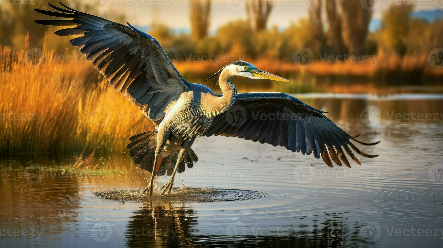 ai generiert Wasser Delta Oasen Landschaft foto