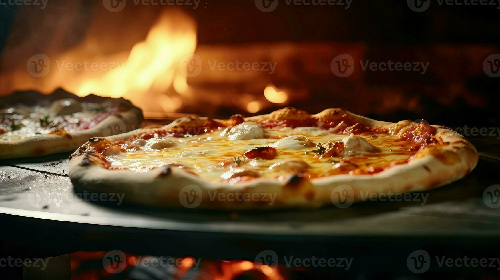 ai generiert Tomate Margarita Pizza Essen foto