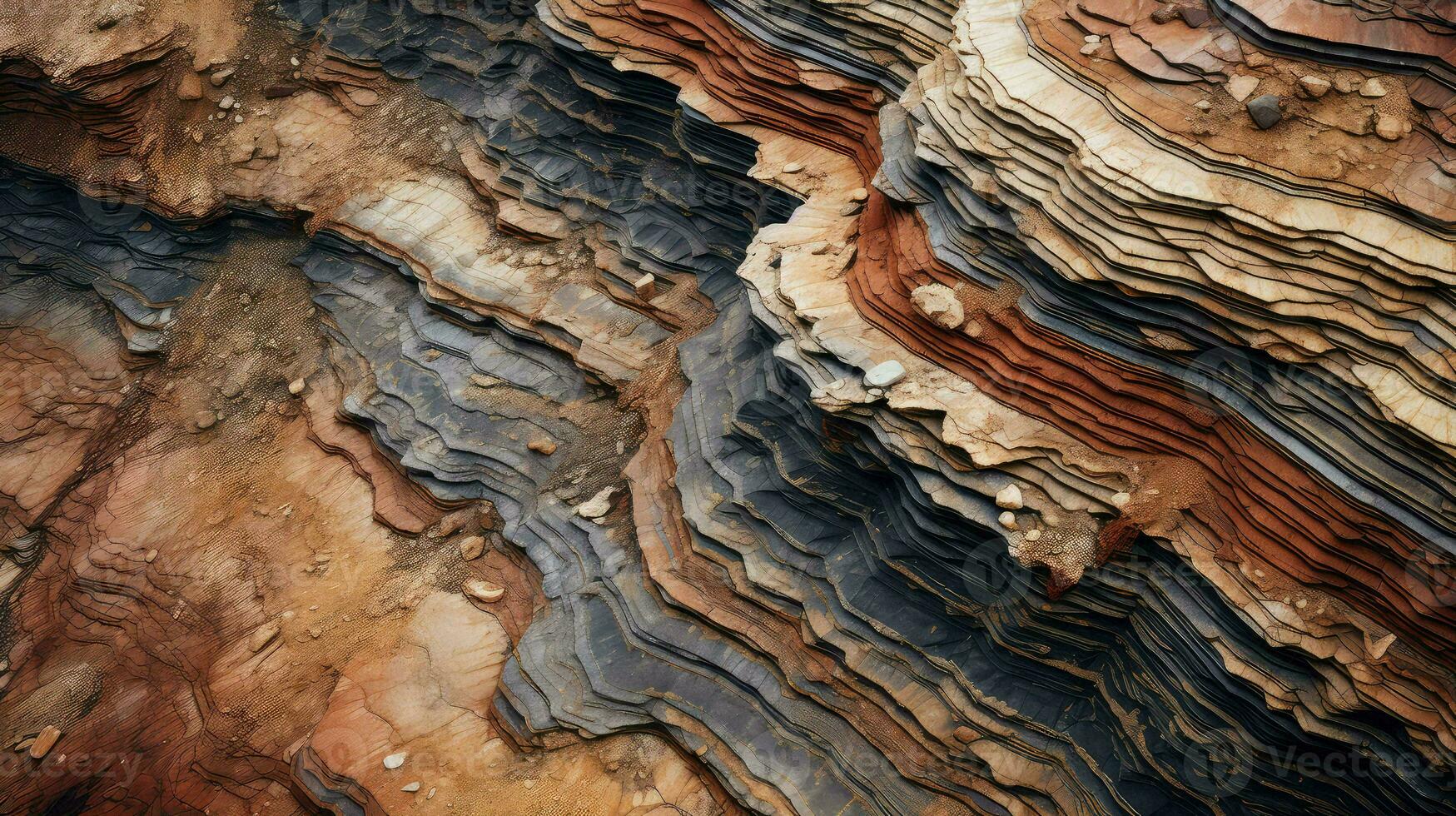 ai generiert Erosion seziert Plateau Landschaft foto