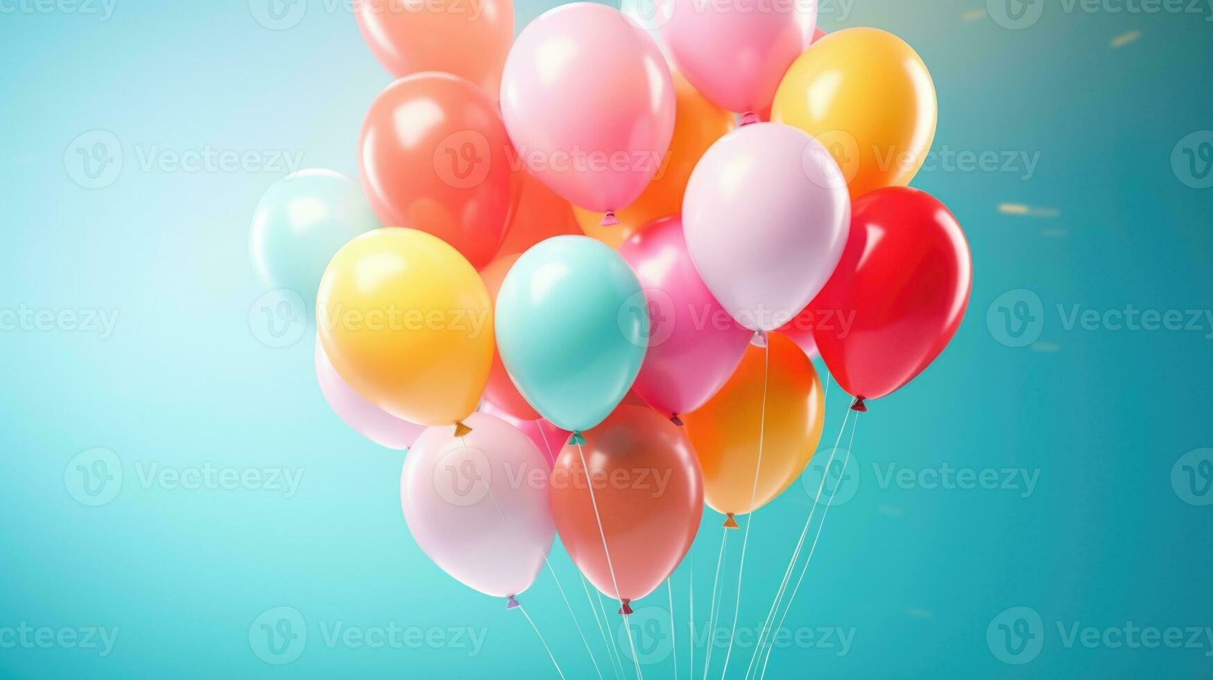 ai generiert bunt Luftballons Hintergrund beim Feier, ai foto