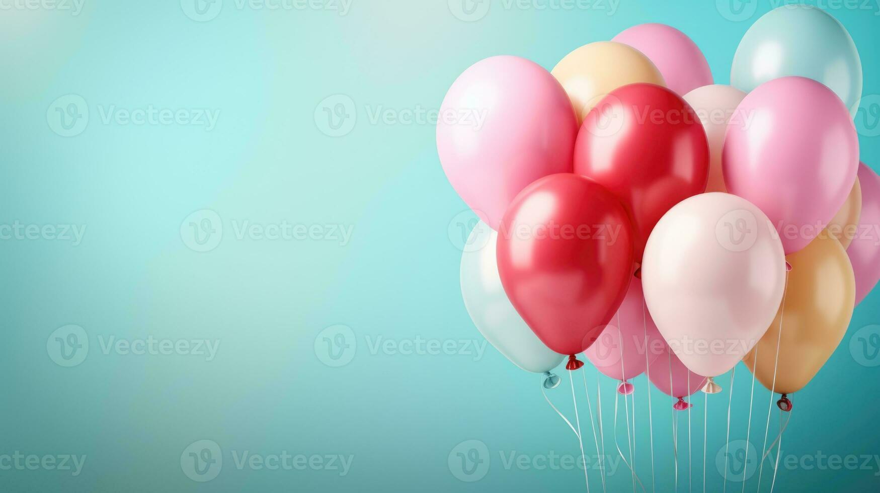 ai generiert bunt Luftballons Hintergrund beim Feier, ai foto