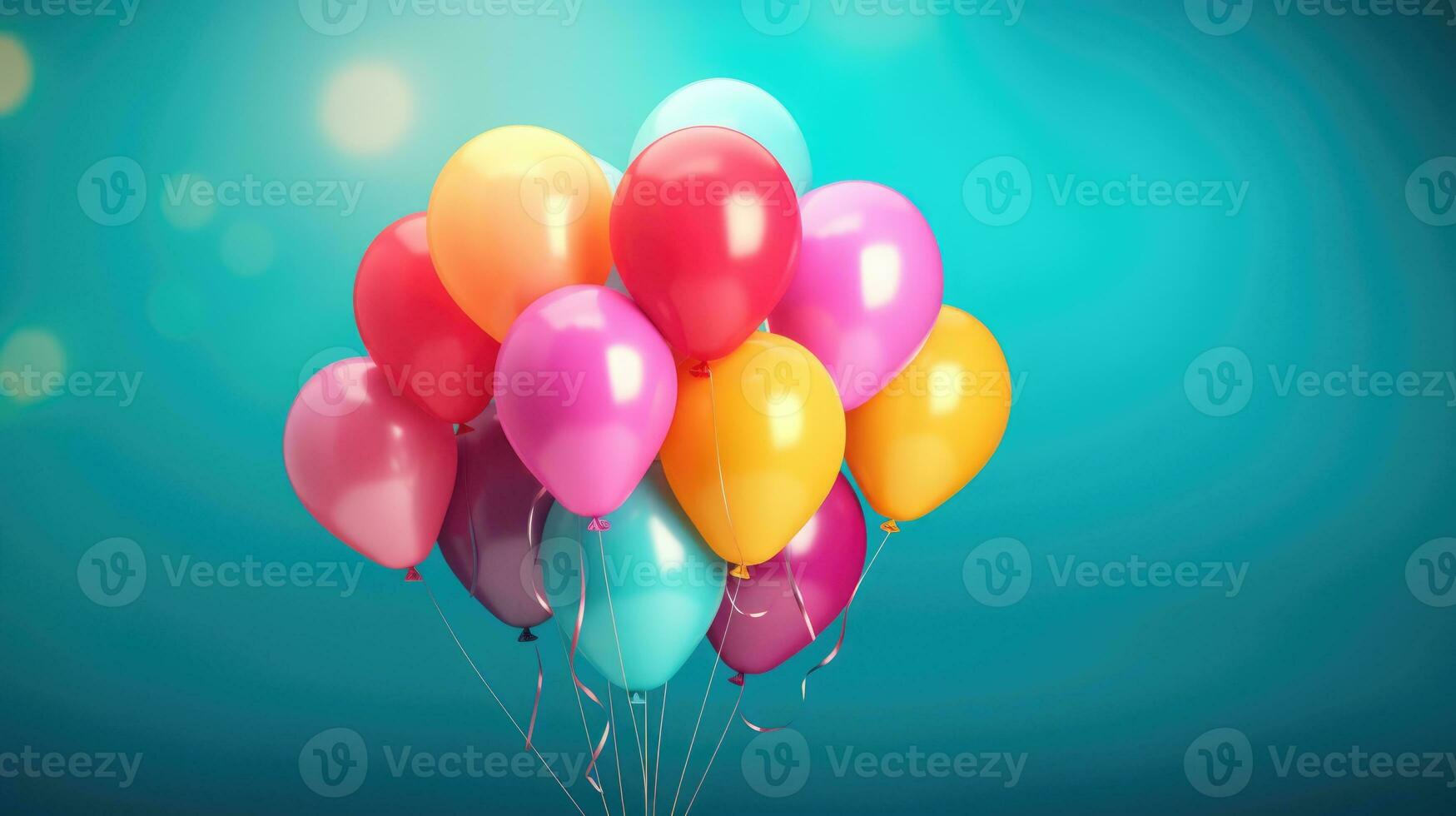 ai generiert bunt Luftballons Hintergrund beim Feier, ai foto