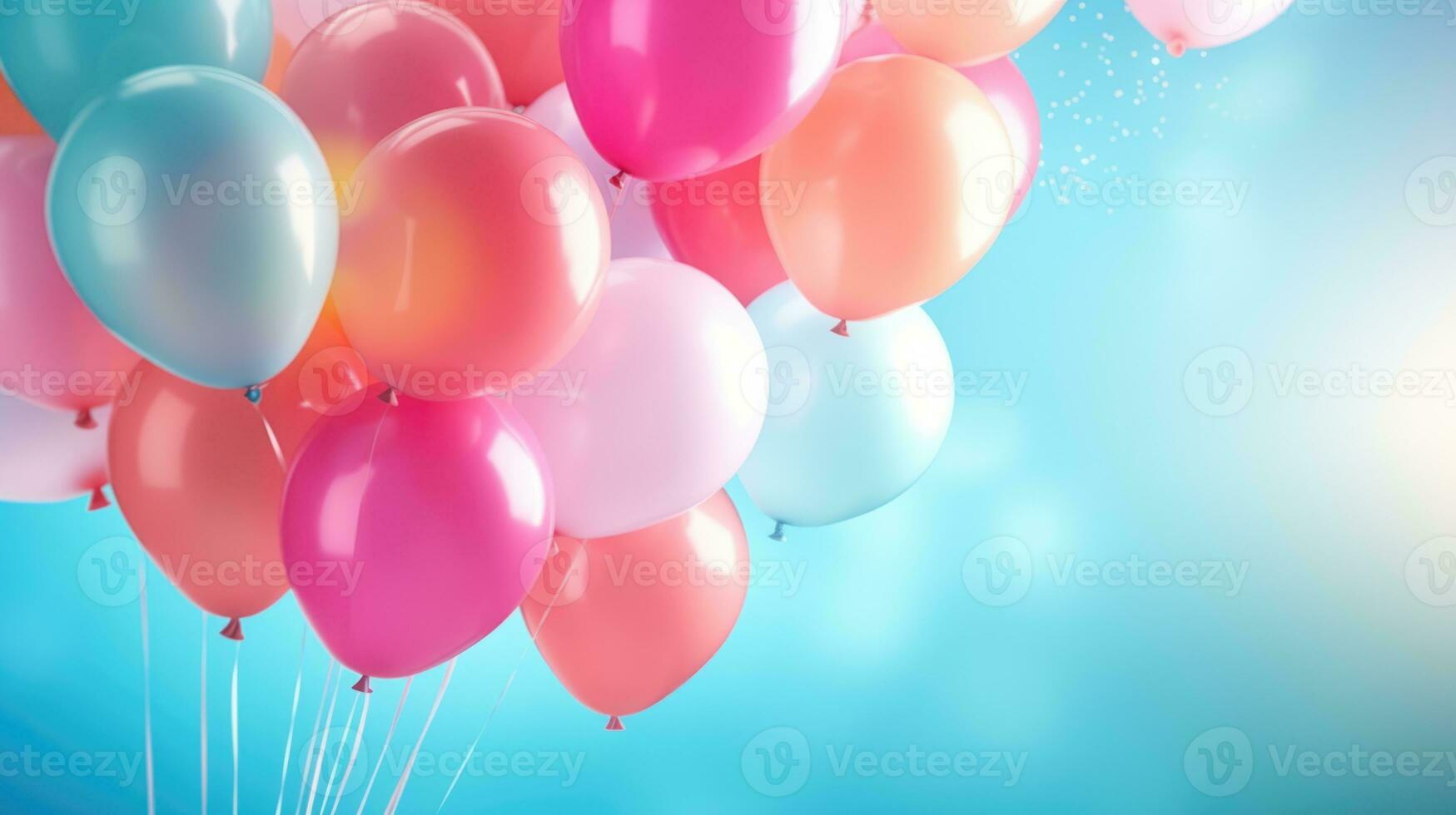 ai generiert bunt Luftballons Hintergrund beim Feier, ai foto