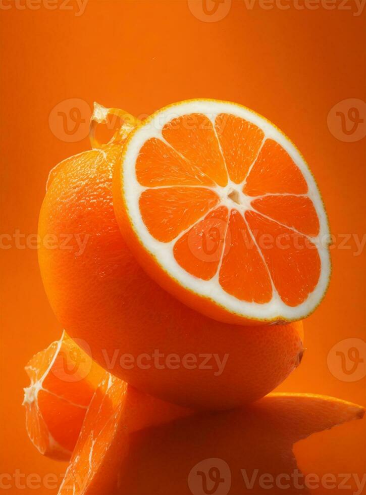 ai generiert realistisch Orange Schnitt foto