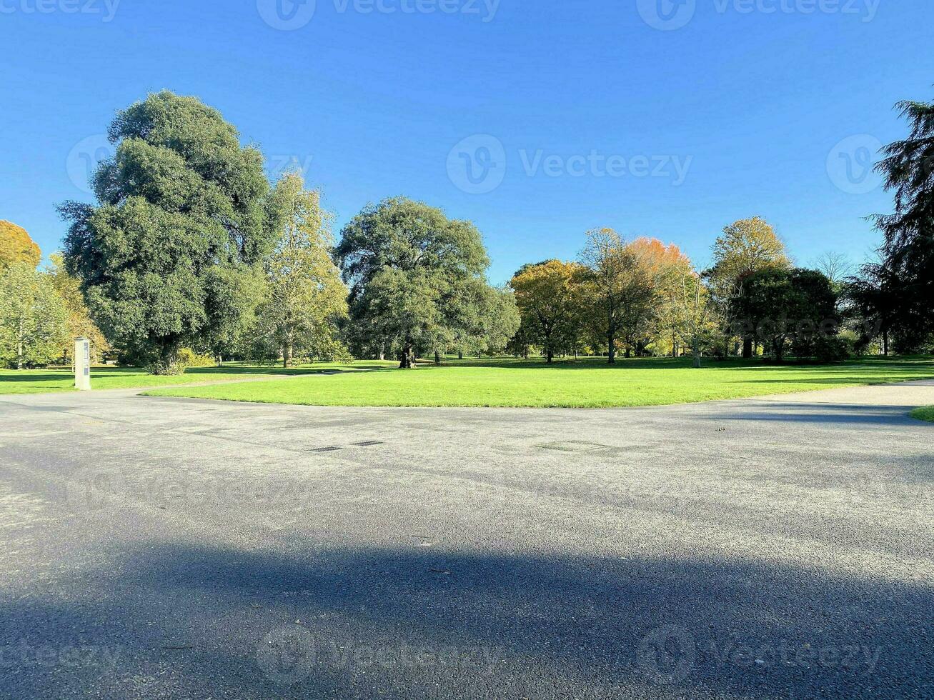 ein Aussicht von ein Park im London zeigen das Herbst Farben foto