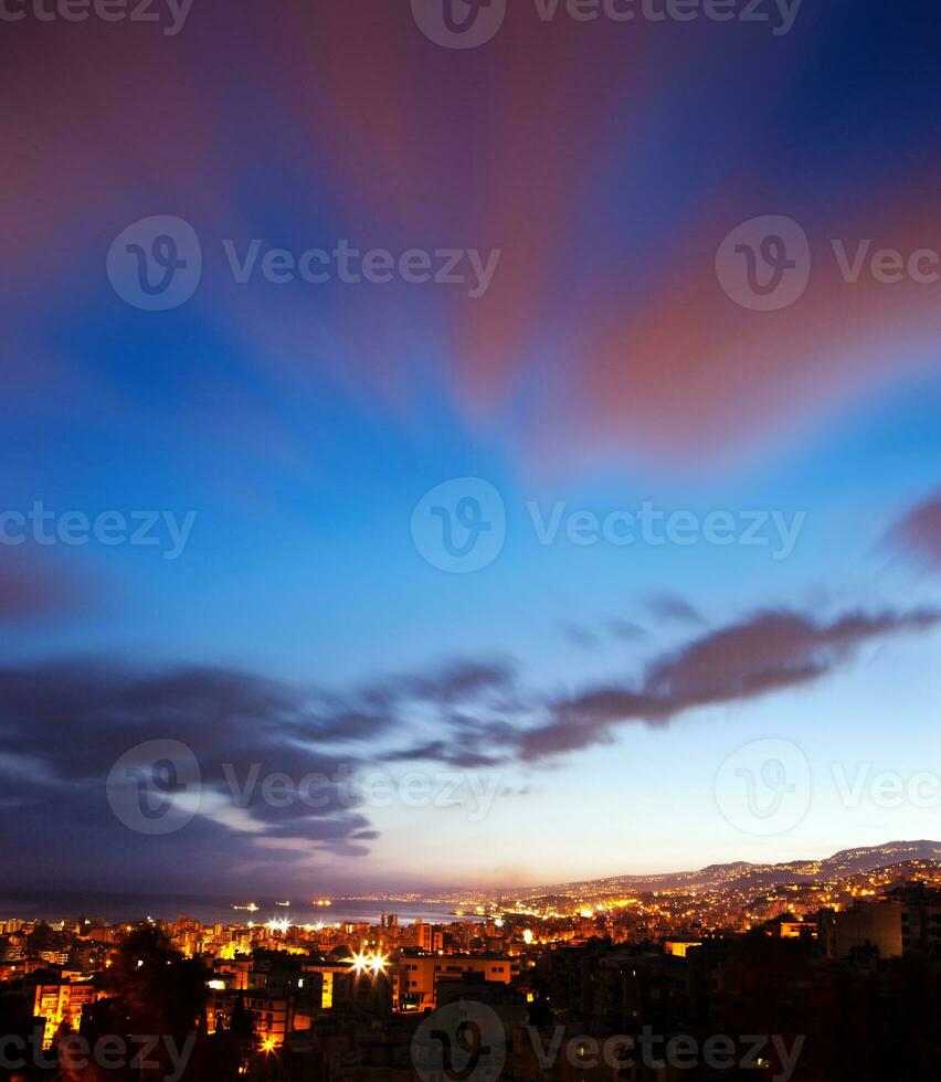 Nachtstadtlandschaft foto