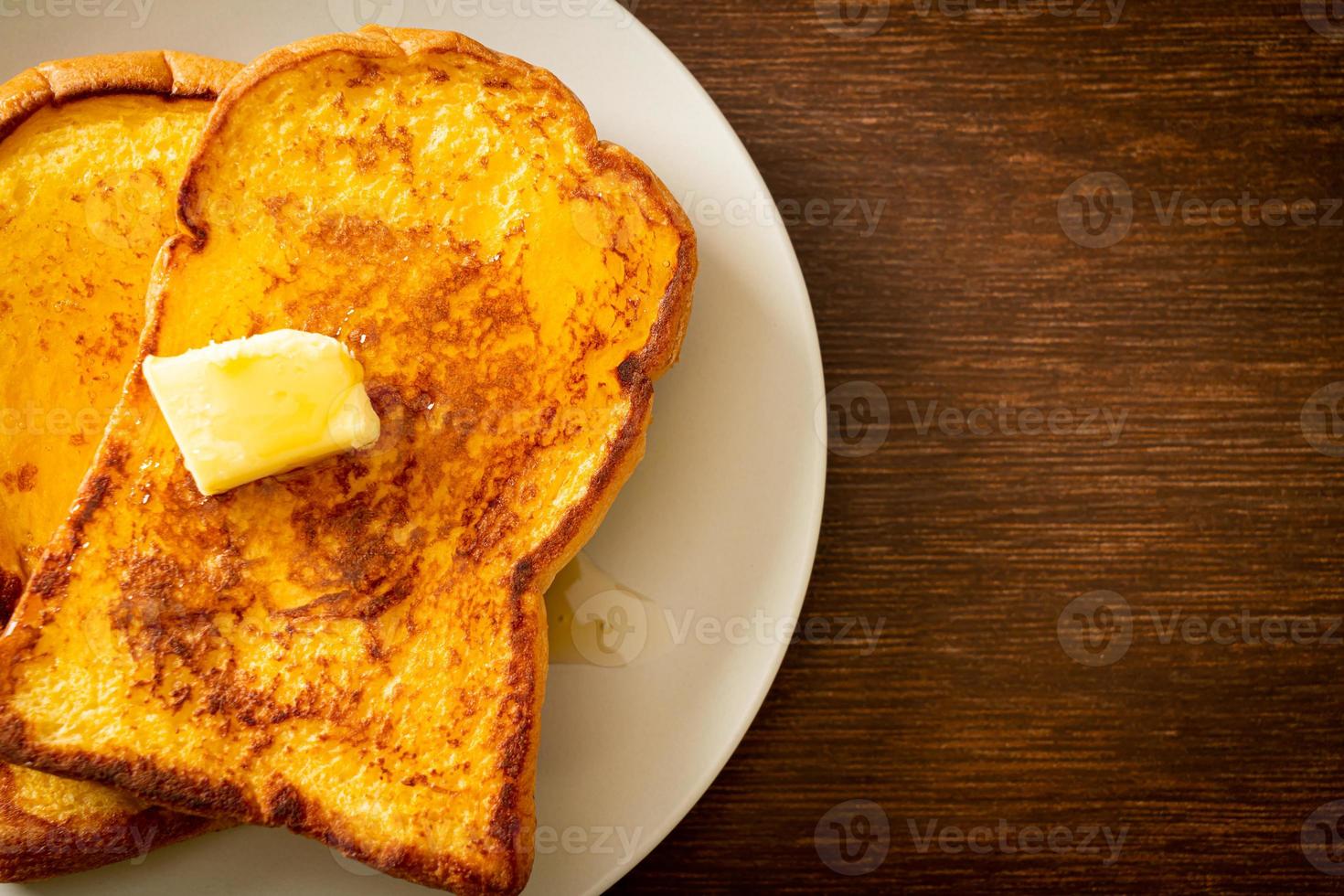 French Toast mit Butter und Honig foto