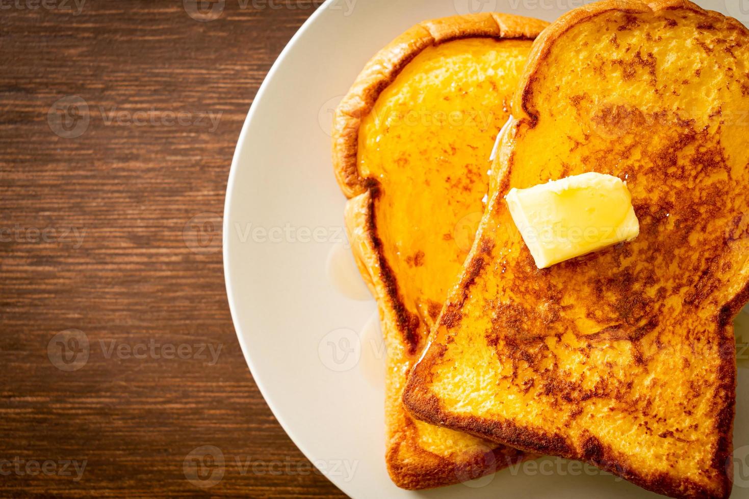 French Toast mit Butter und Honig foto