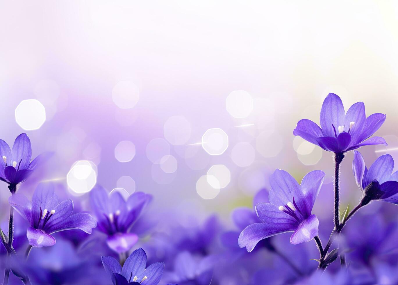 ai generiert abstrakt Frühling Hintergrund mit lila Blumen. ai generiert foto