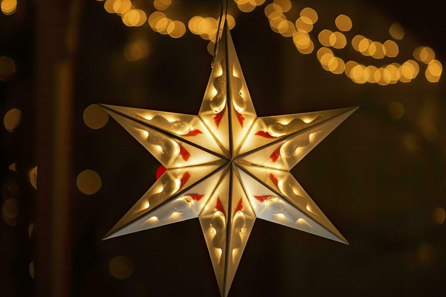 ai generiert Weihnachten Star Dekorationen. ai generiert foto