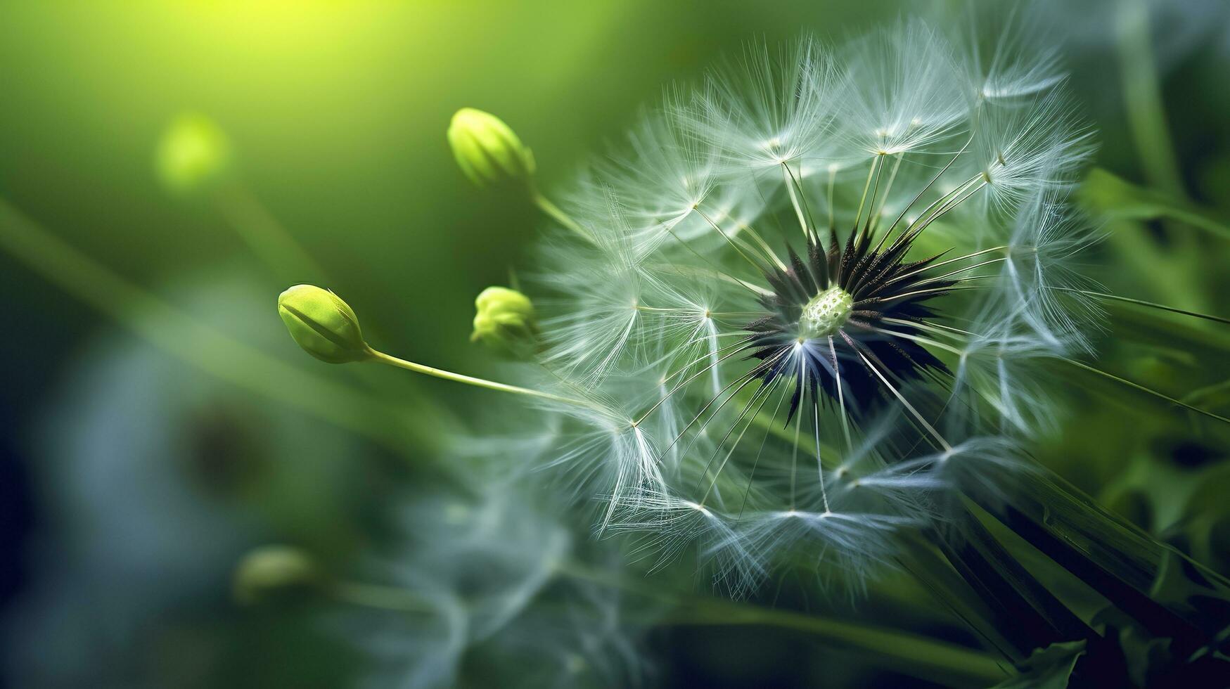 ai generiert das Grün Frühling Morgen. generativ ai foto