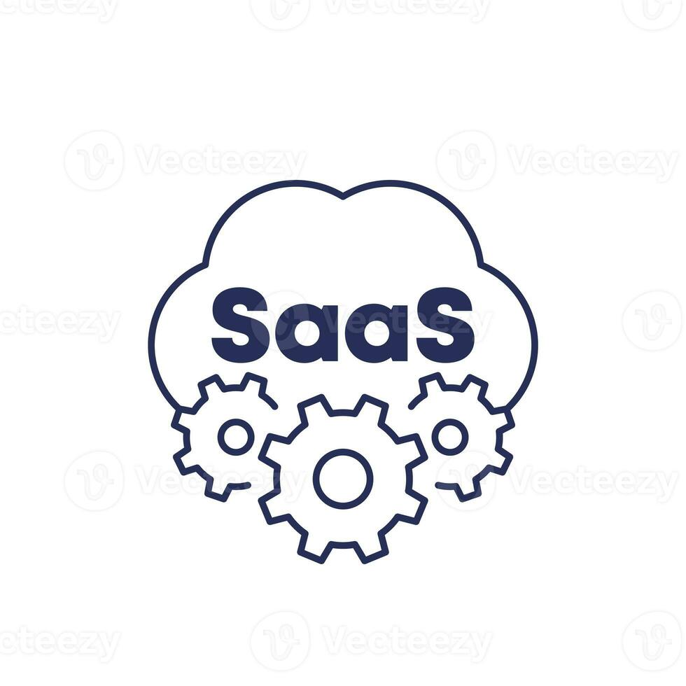 Saas-Symbol, Software als Service-Vektor foto