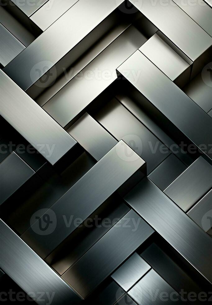 ai generiert Vertikale Metall Textur, Stahl Silber Hintergrund - - ai generiert Bild foto