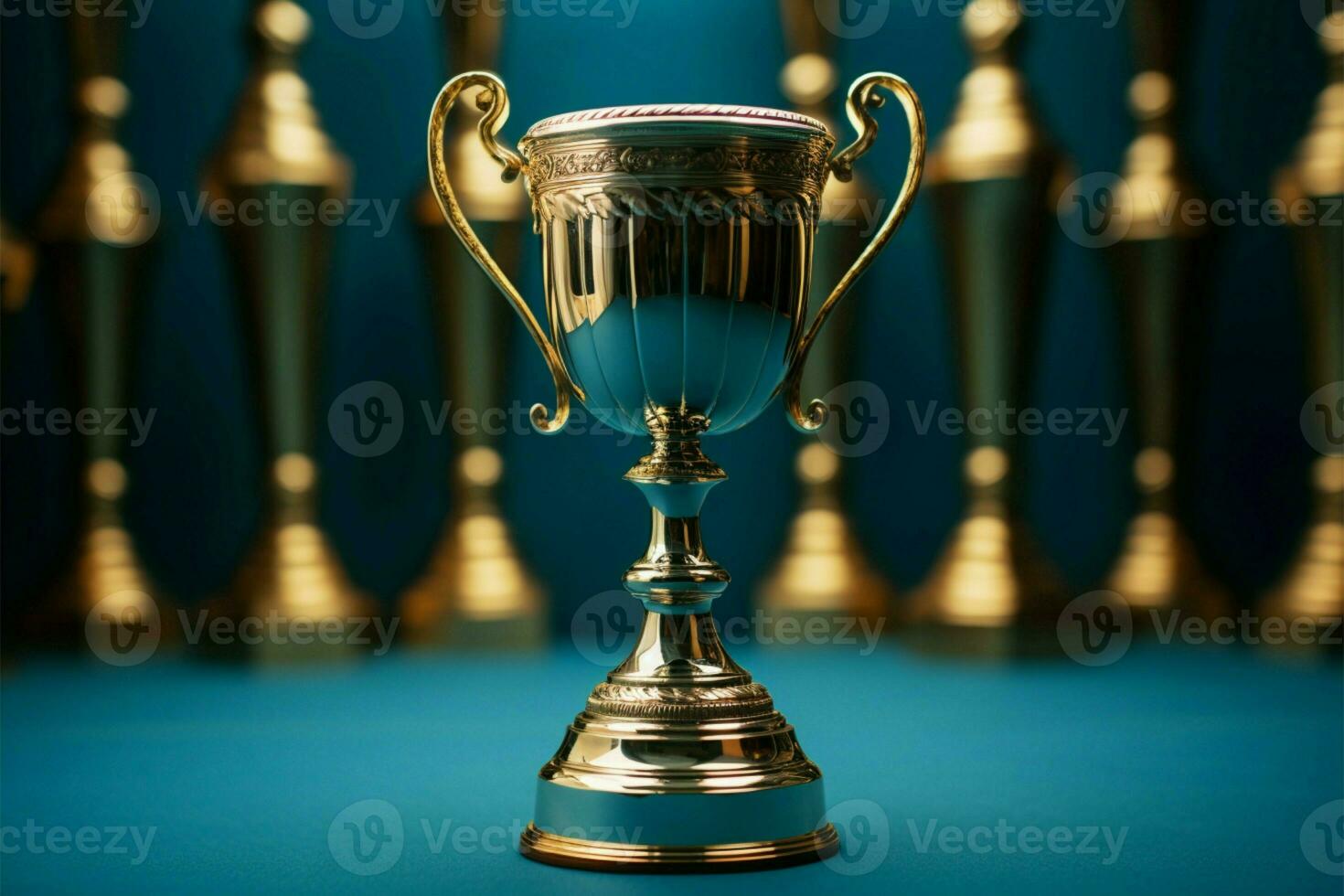 ai generiert Champion vergeben Trophäe Tasse Gewinner Konzept ai generiert foto