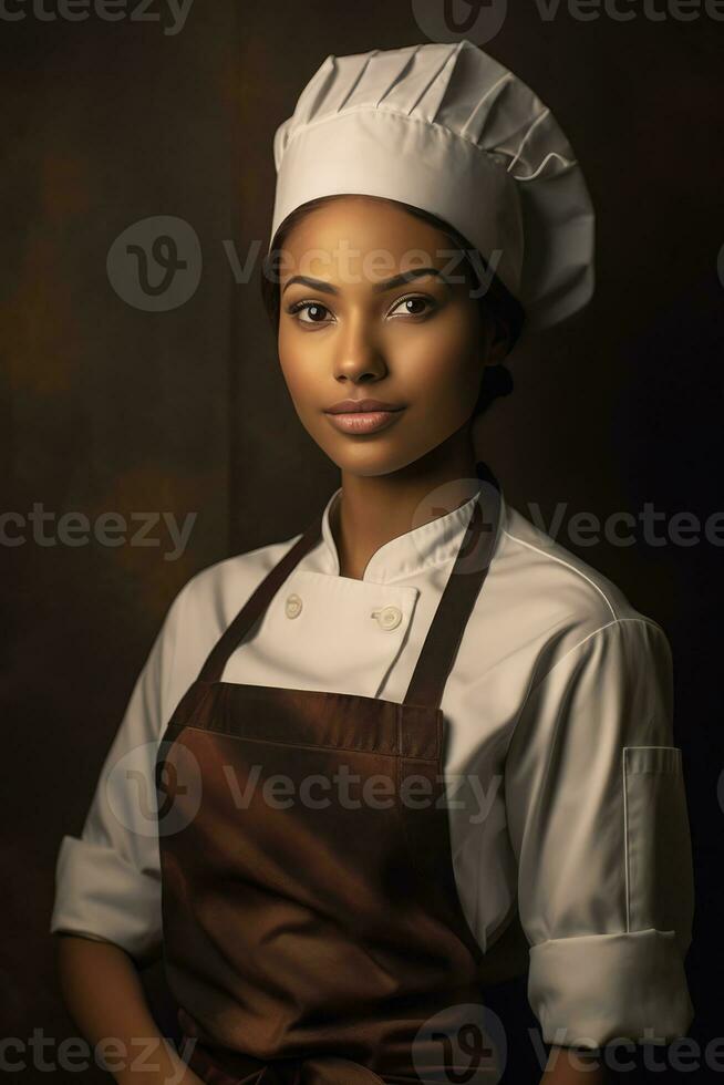 ai generiert Porträt von ein Koch foto