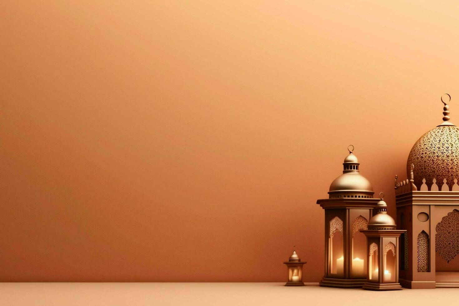 eid Mubarak und Ramadan kareem Schöne Grüße mit islamisch Laterne und Moschee. eid al fitr Hintergrund. eid al fitr Hintergrund von Fenster Konzept durch ai generiert foto