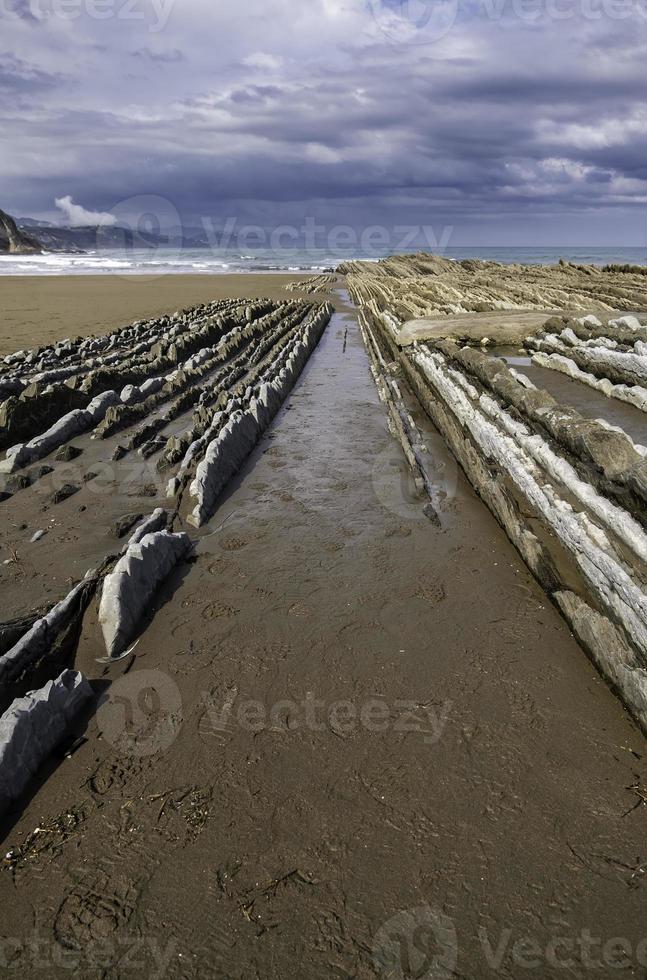 Zumaia Strand in Spanien foto