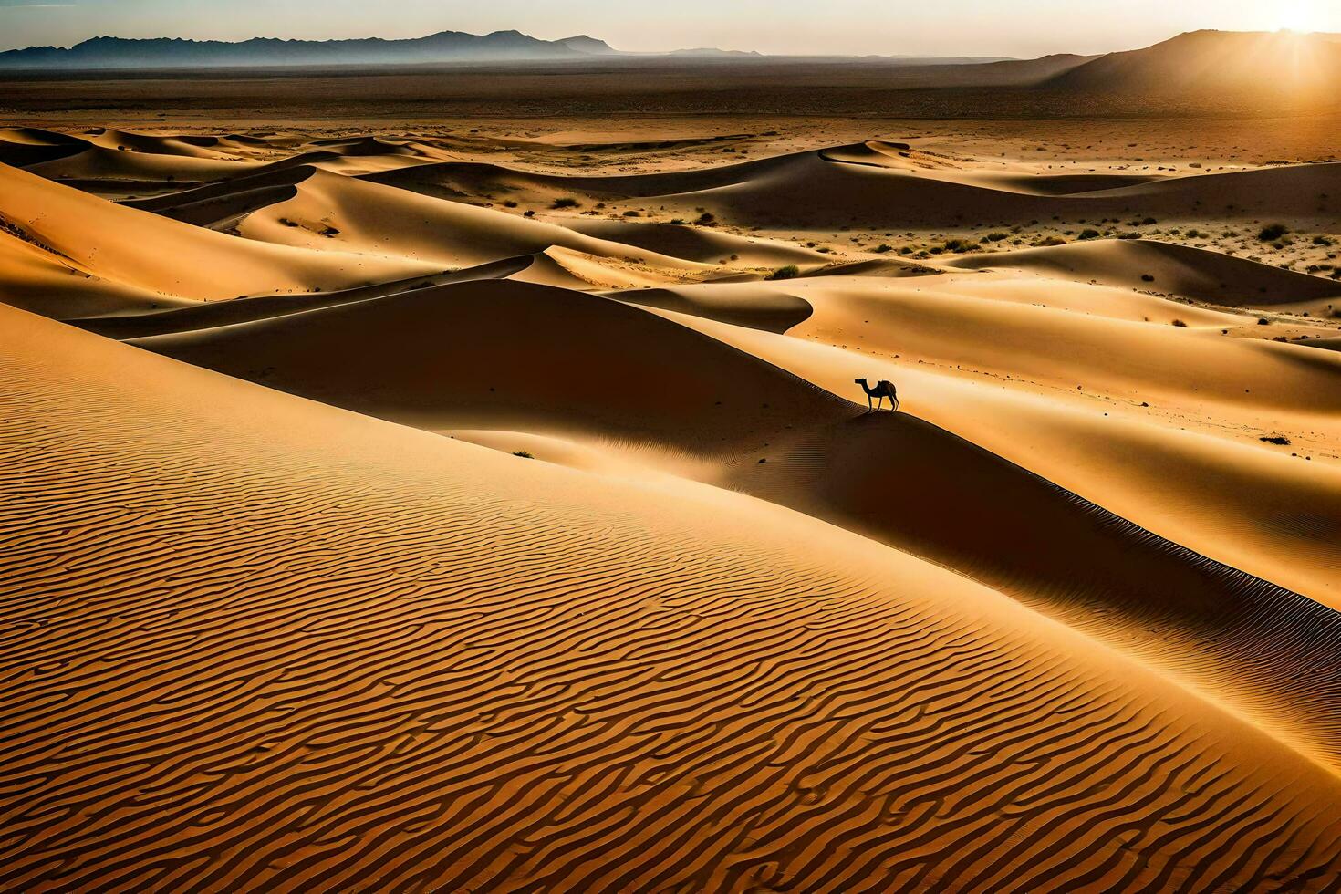 ai generiert das Sahara Wüste im Marokko foto