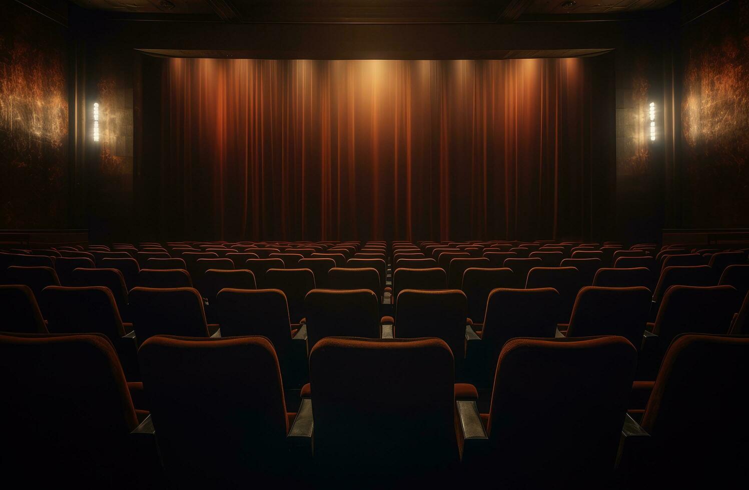 ai generiert Kino und Sitze im Auditorium foto