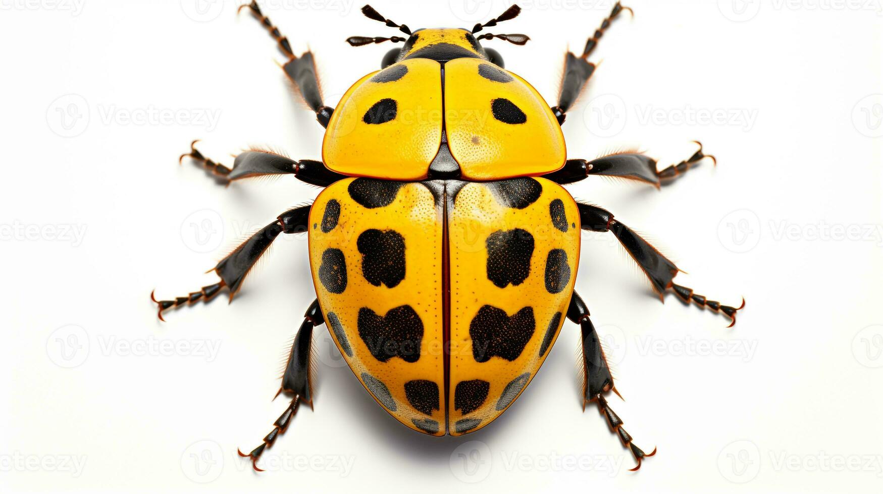 ai generiert Foto von Marienkäfer Käfer isoliert auf Weiß Hintergrund. generativ ai
