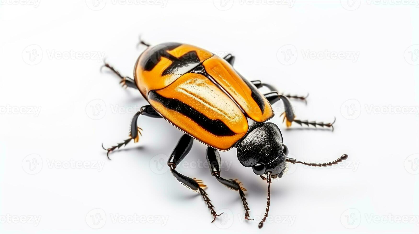 ai generiert Foto von Käfer isoliert auf Weiß Hintergrund. generativ ai