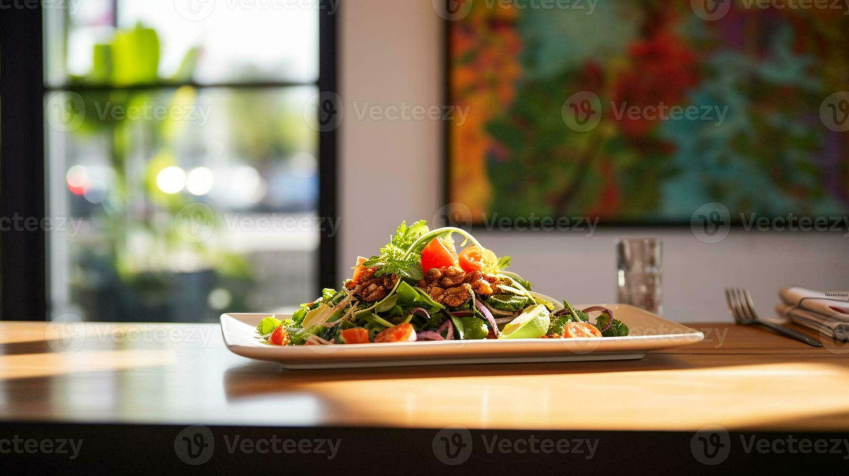 ai generiert ein vegan Meisterstück beim ein modisch urban. generativ ai foto