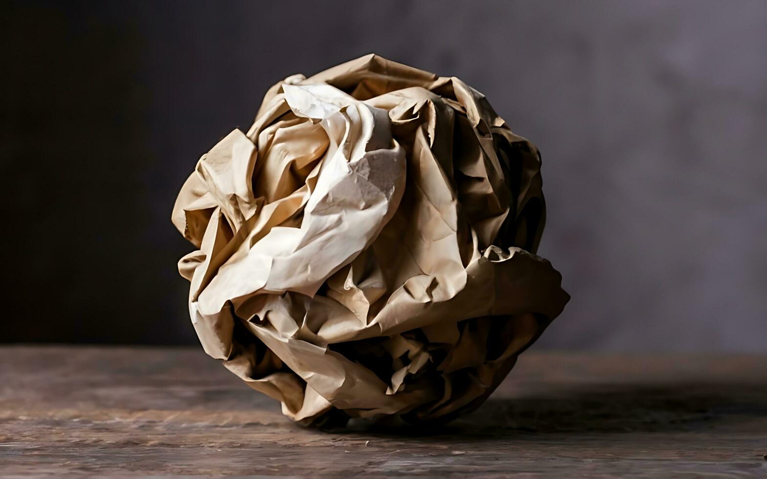 ai generiert Papier Ball ai generiert foto