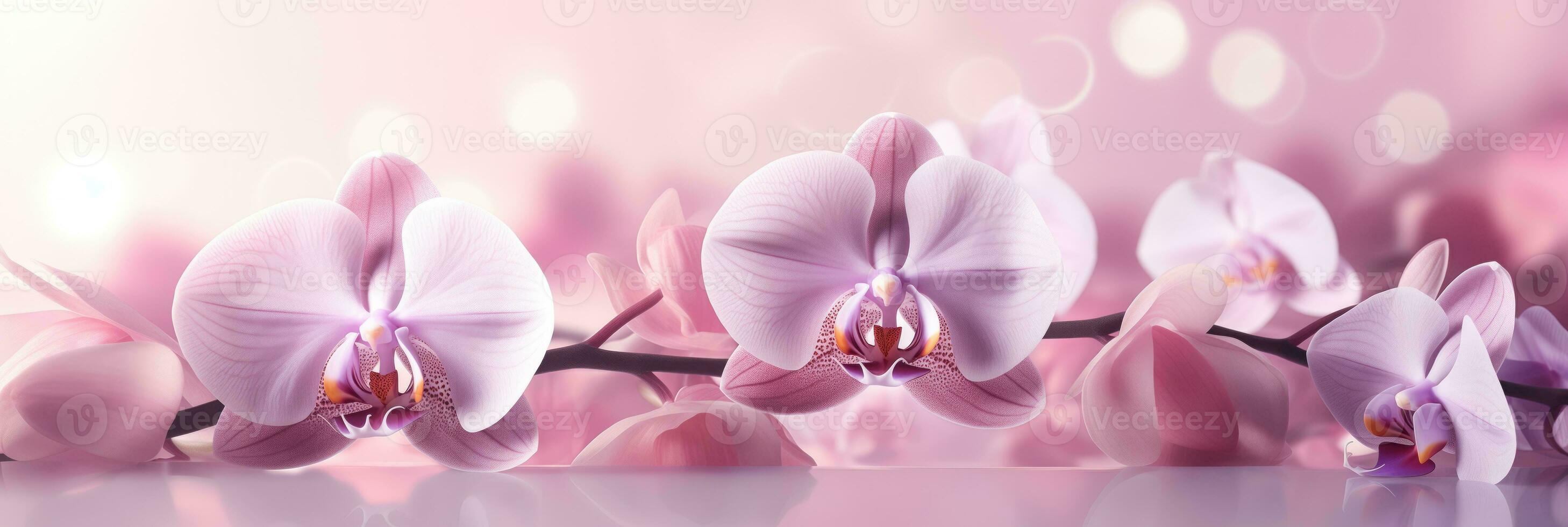 ai generiert Sanft getönt Orchidee zart Hintergrund zum Heilige Valentinsgrüße Tag Konzept foto