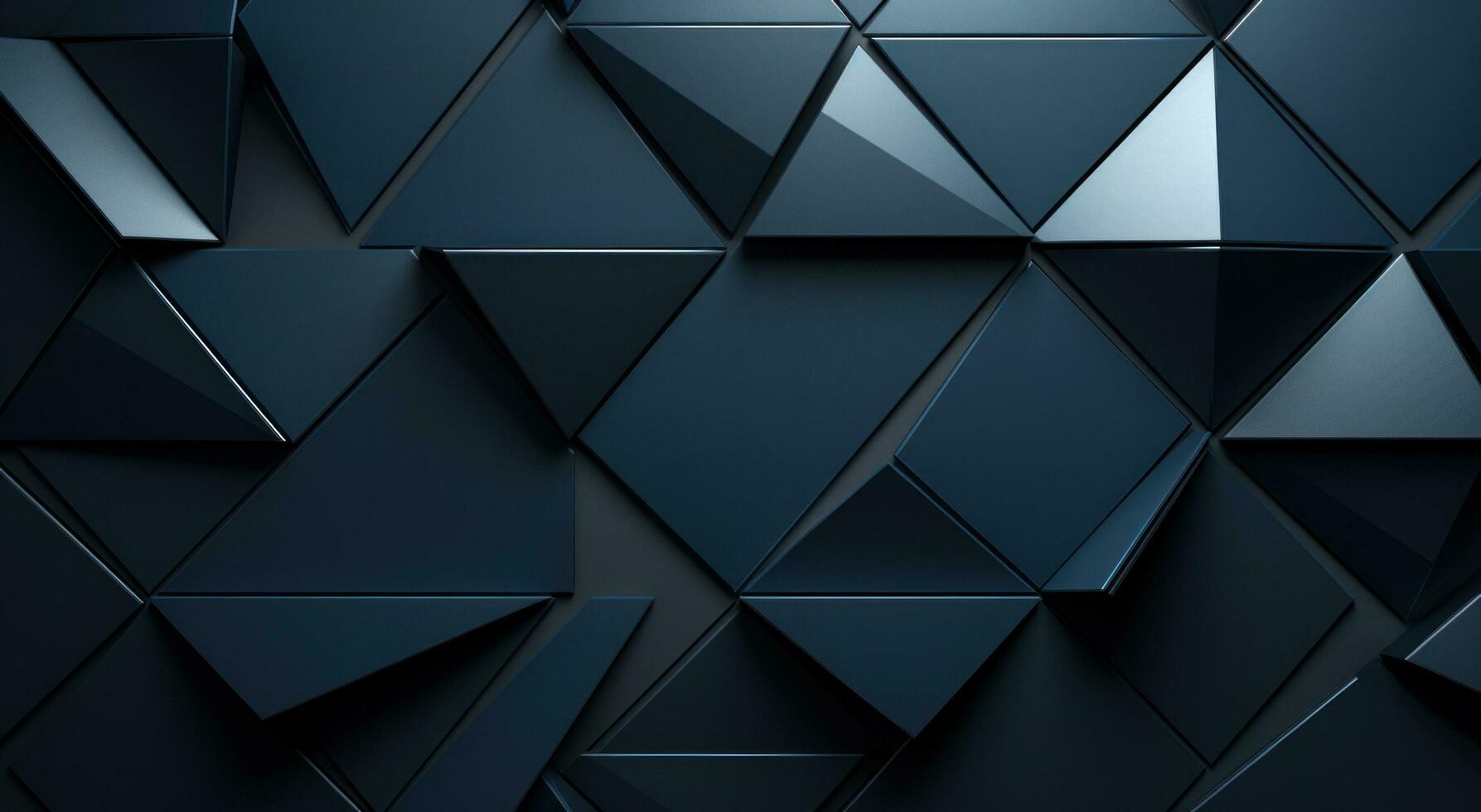 ai generiert schwarz abstrakt abstrakt Dreieck schwarz abstrakt Hintergründe foto